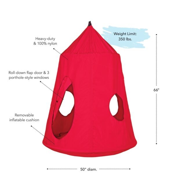 HangOut Nylon Hanging Tent and Family HangOut Stand Set - Image 3