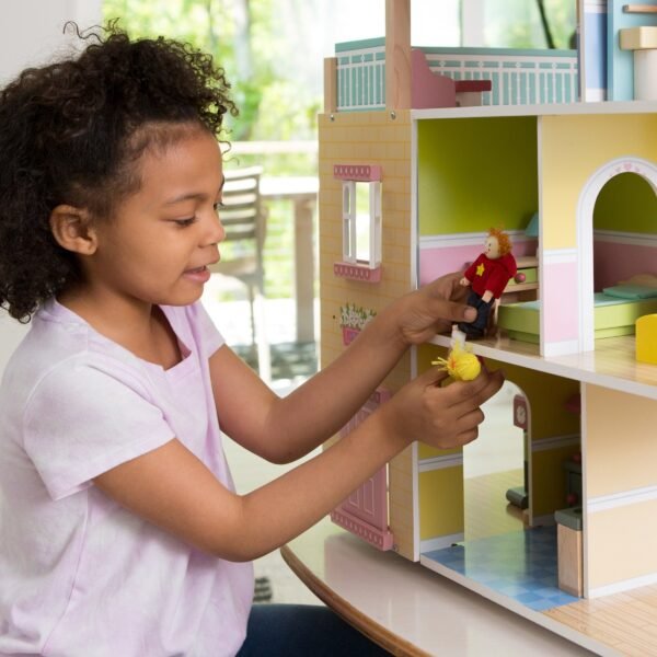 Contemporary 6-Piece Dollhouse Doll Family - Caucasian - Image 3