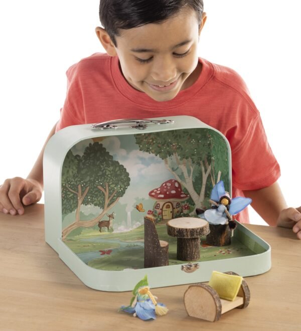 Secret Garden Travel Dollhouse Set with Dolls and Furniture - Image 2