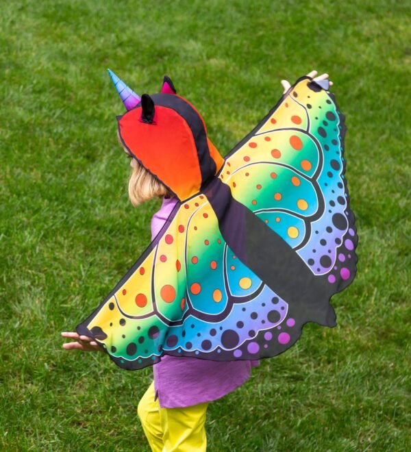 Rainbow Butterfly Unicorn Wings Costume - Image 5