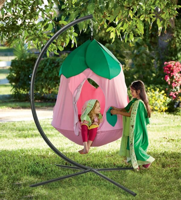 HangOut Nylon Hanging Tent and Crescent Stand Set