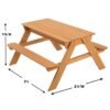 Wooden 2-in-1 Picnic Table Sensory Play Station - Image 4