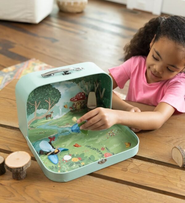 Secret Garden Travel Dollhouse Set with Dolls and Furniture - Image 3