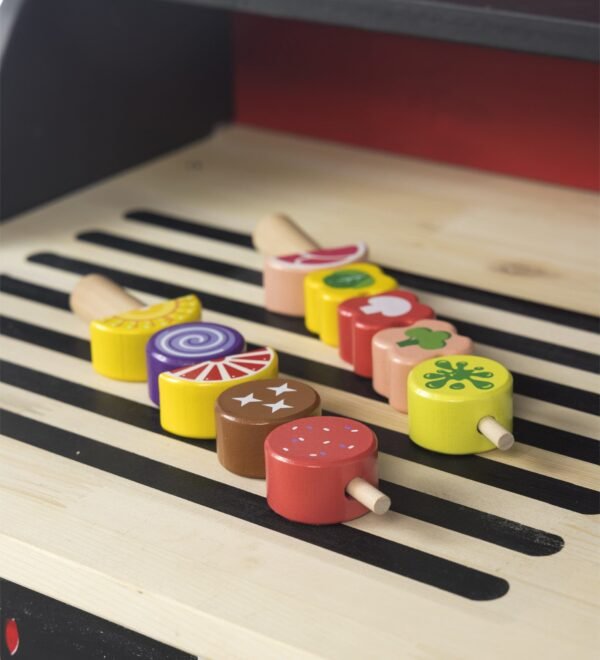 Wooden BBQ Grill Set with Accessories - Image 6