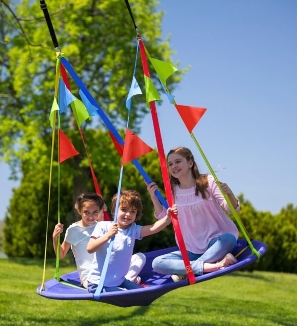 58-Inch Rainbow Flag Round Swing - Image 3