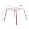 Rainbow Unicorn Table and Chairs Playroom Furniture Set - Image 4