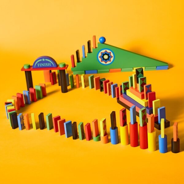 Deluxe 279-Piece Wooden Domino Race Set - Image 8