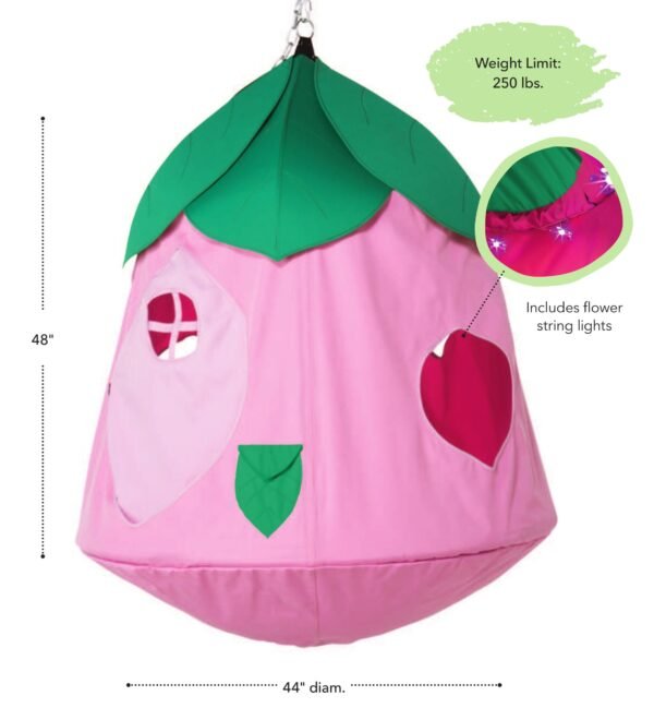 HangOut Nylon Hanging Tent with LED Flower Lights - Image 4