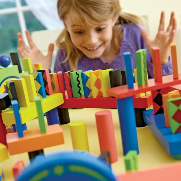 Deluxe 279-Piece Wooden Domino Race Set - Image 2