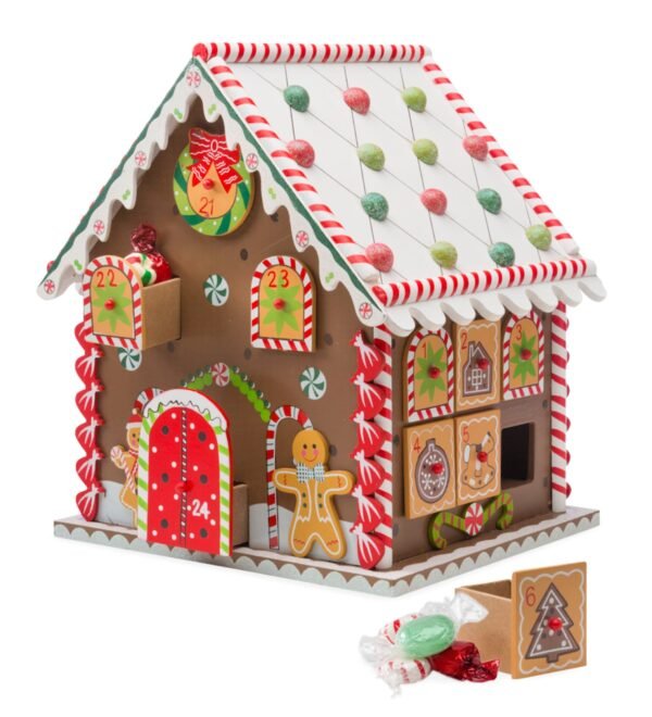 Wooden Gingerbread Advent House - Image 2