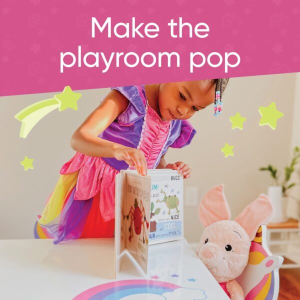 Rainbow Unicorn Table and Chairs Playroom Furniture Set - Image 8