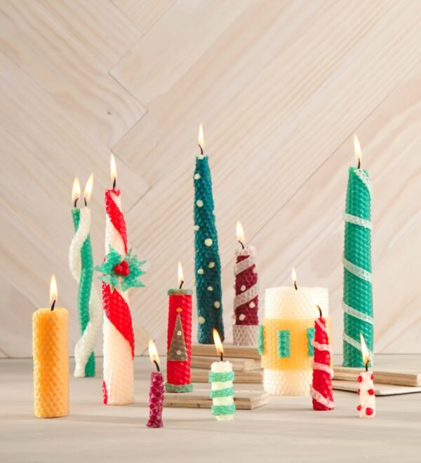 DIY Natural Beeswax Holiday Candle-Making Kit - Image 2