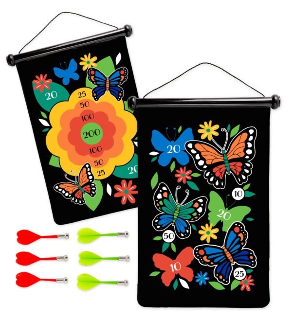 Double-Sided Magnetic Canvas Target Darts Game - Image 6