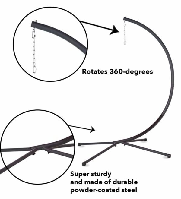 HangOut Nylon Hanging Tent and Crescent Stand Set - Image 6