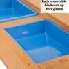 Wooden 2-in-1 Picnic Table Sensory Play Station - Image 5