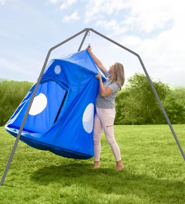 Nylon Family Hanging Tent with Family HangOut Stand Set - Image 6