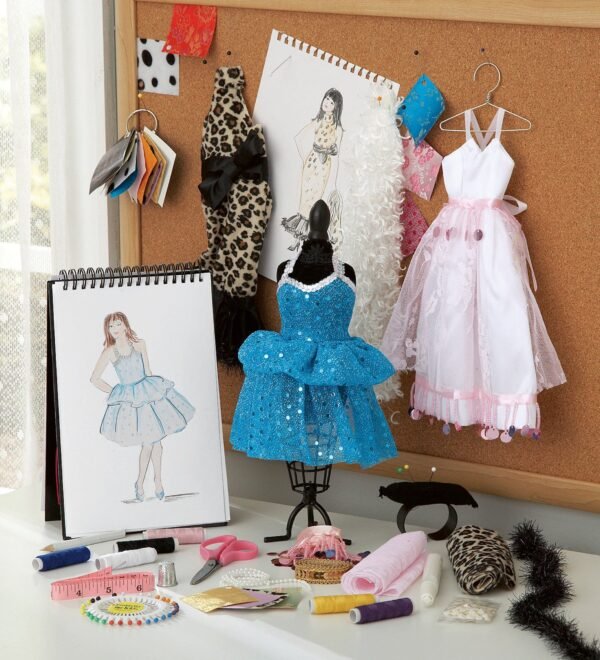 50-Piece Fashion Design Studio Kit with Mannequin - Image 2