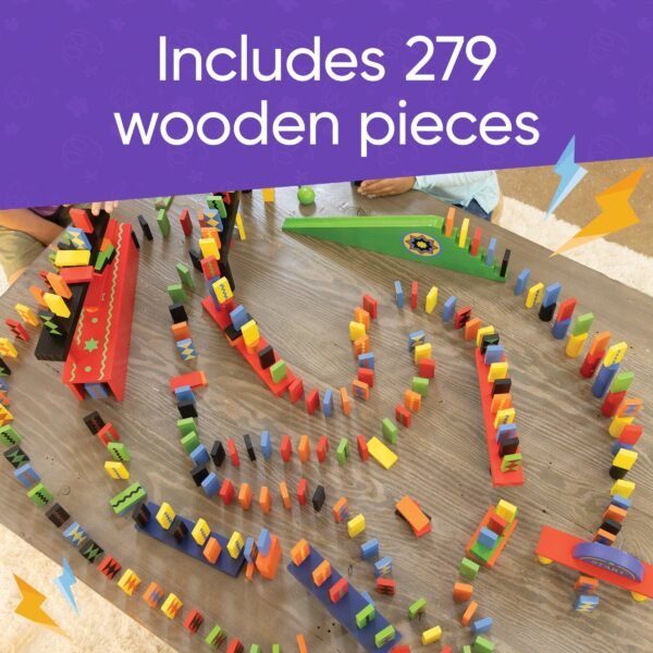 Deluxe 279-Piece Wooden Domino Race Set - Image 4