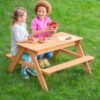 Wooden 2-in-1 Picnic Table Sensory Play Station - Image 3