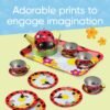 15-Piece Ladybug-Themed Tin Tea Set - Image 6
