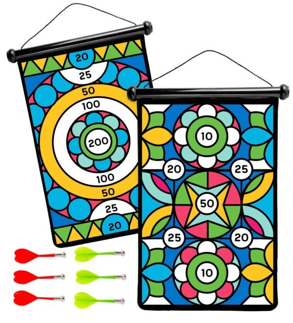 Double-Sided Magnetic Canvas Target Darts Game - Image 7