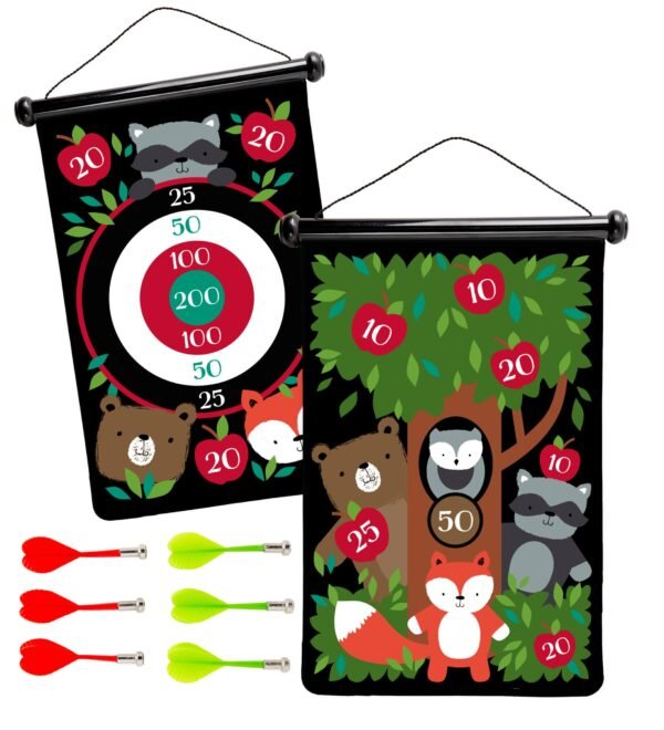 Double-Sided Magnetic Canvas Target Darts Game - Image 12
