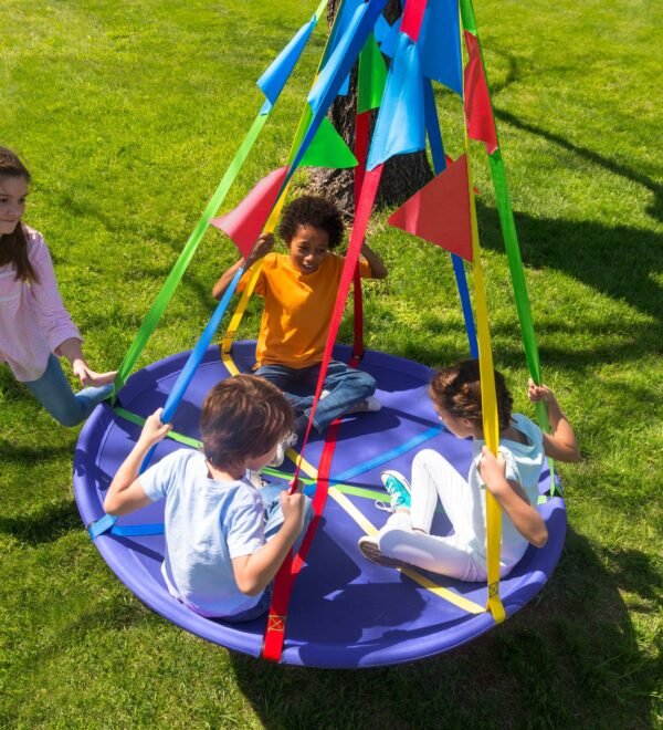 58-Inch Rainbow Flag Round Swing - Image 2