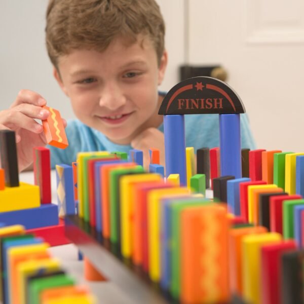 Deluxe 279-Piece Wooden Domino Race Set - Image 7