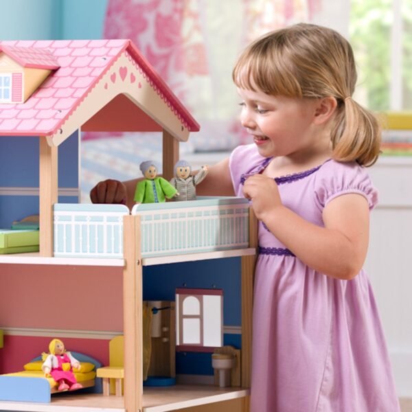 Contemporary 6-Piece Dollhouse Doll Family - Caucasian - Image 4